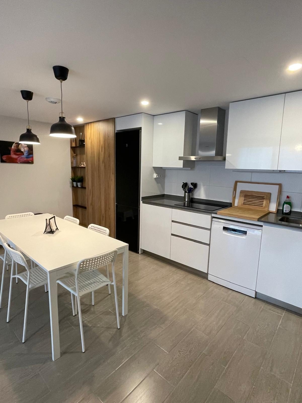 Cocina equipada, apartamento Apartamentos Mar de Dunas